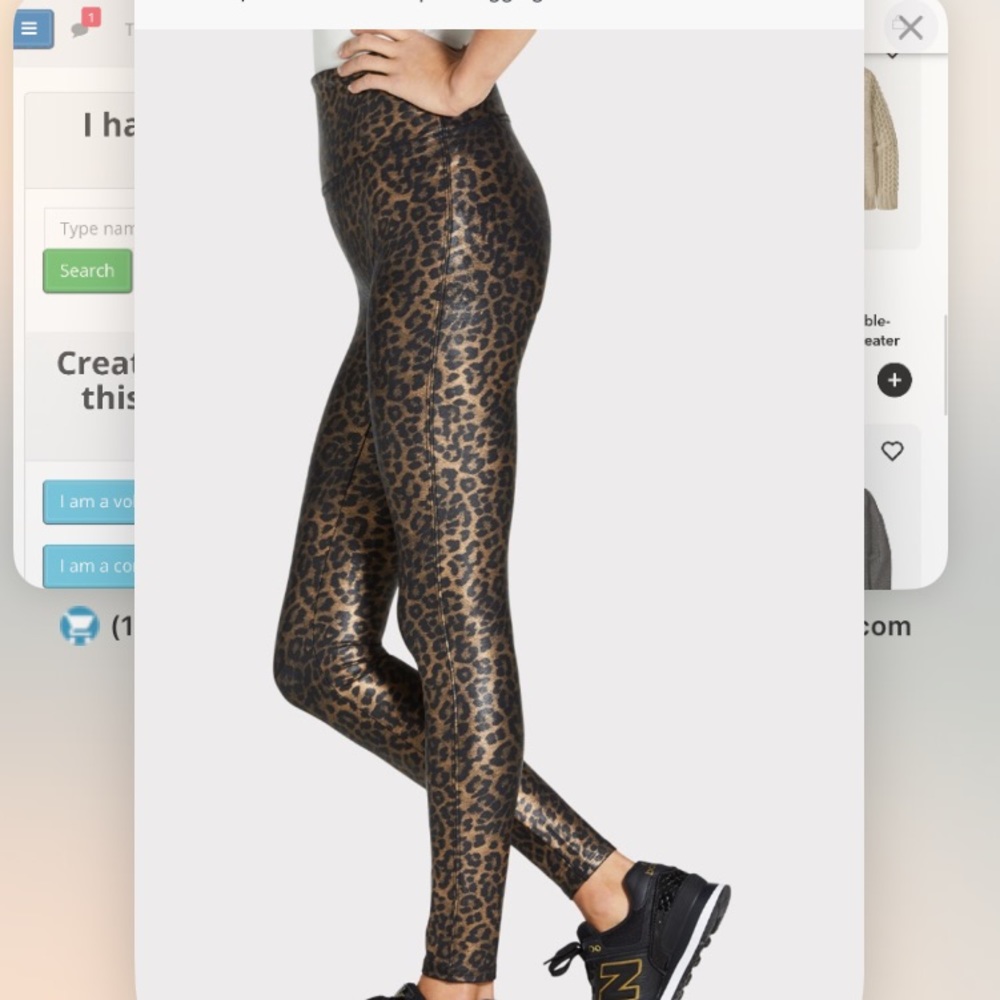 Spanx Faux Leather Leopard Leggings